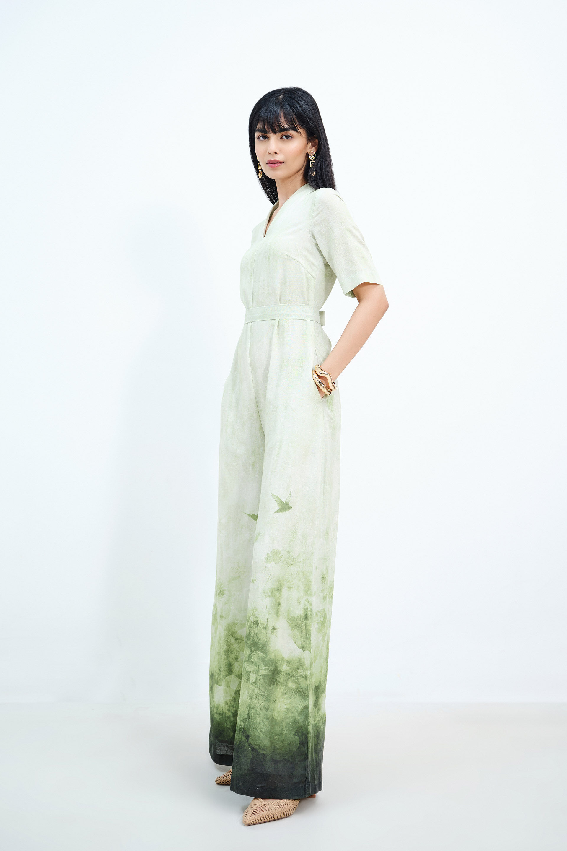 Wild Meadow Jumpsuit, Green, image 4